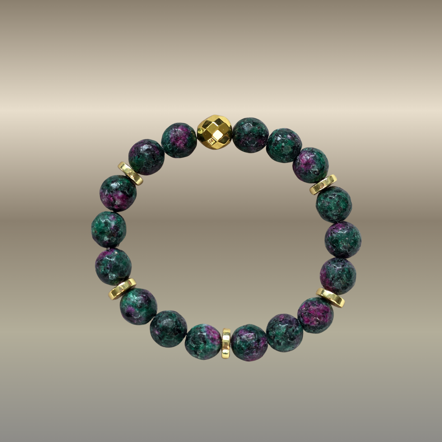 Zoisitas su rubinu, hematitas | Gyvybinė energija, širdies atvėrimas ir vidinė jėga