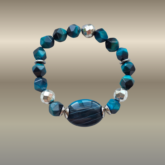 Agatas, mėlyna tigro akis, hematitas | Aiški galva. Tvirtas stuburas. Kryptingas veiksmas.