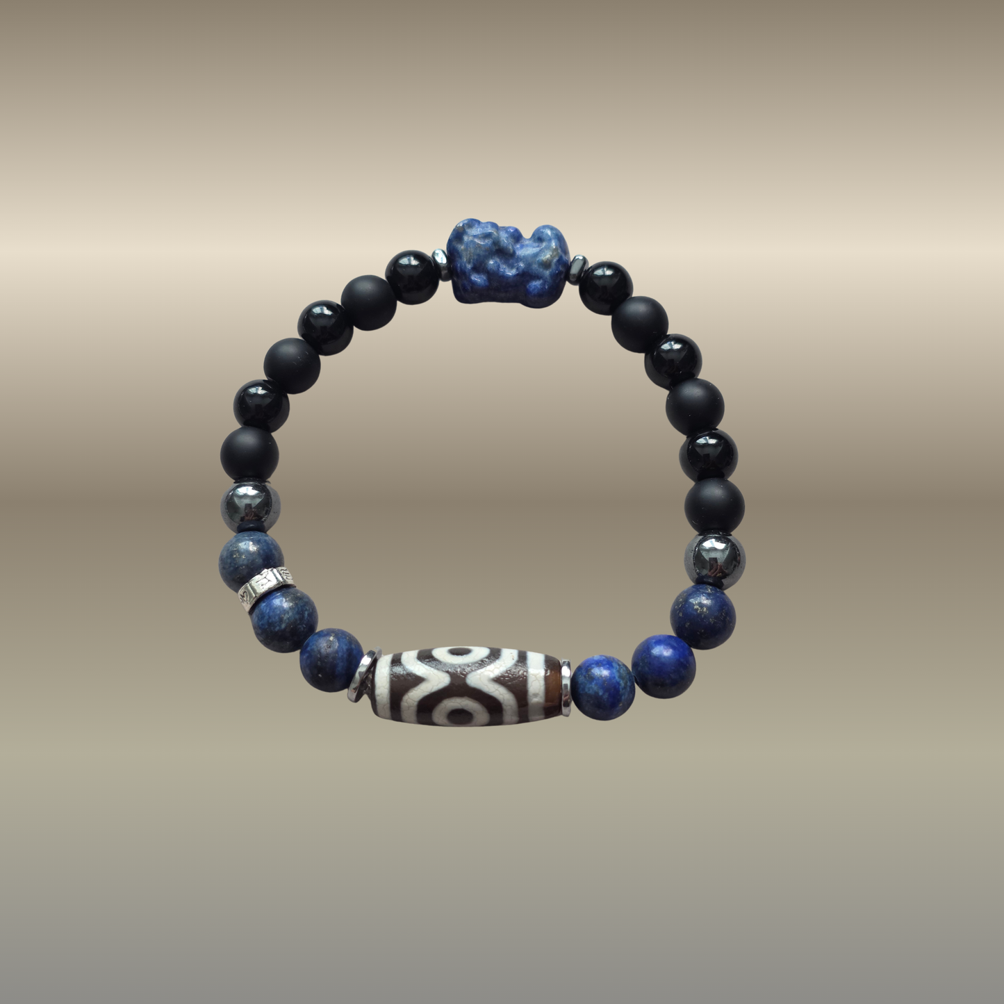 3 akių Dzi tai  gausos, sėkmės ir sveikatos talismanas apyrankė