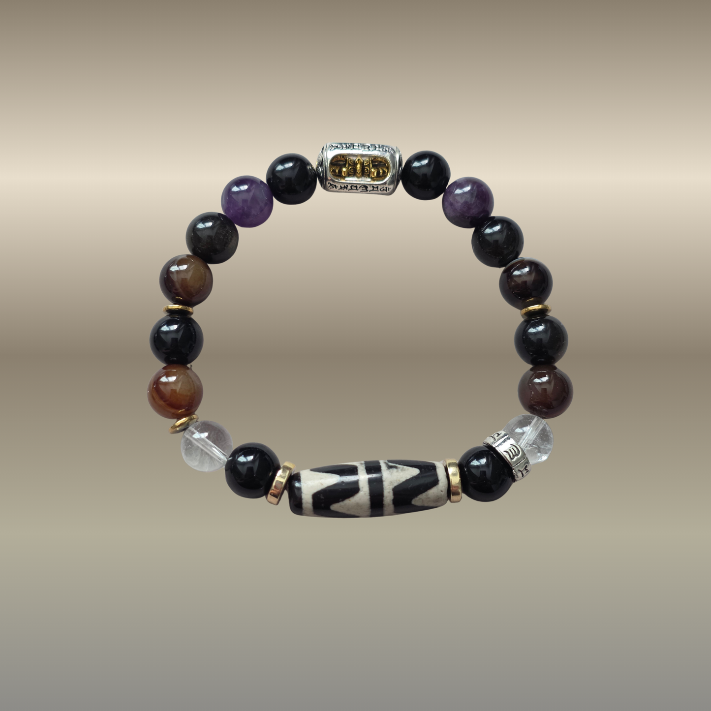 Dzi dvigubų tigro dantų nepalaužiamos jėgos ir apsaugos talismanas