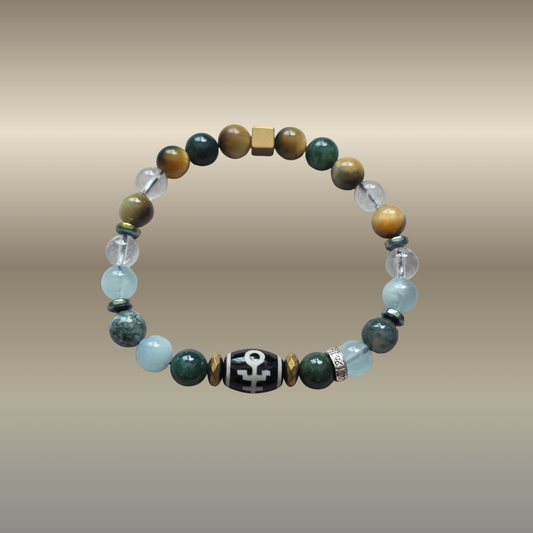 Dzi Didžiojo žmogaus sėkmės, globos ir galimybių talismanas apyrankė