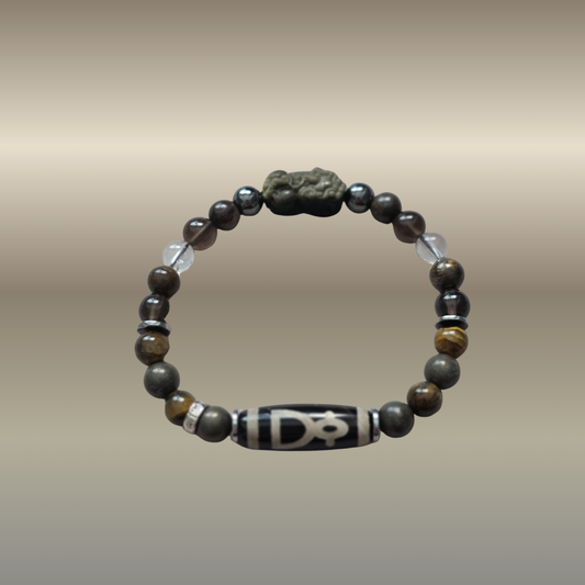 Dzi Kuberos gausos, turto ir finansinės galios talismanas su piritu ir Piyao