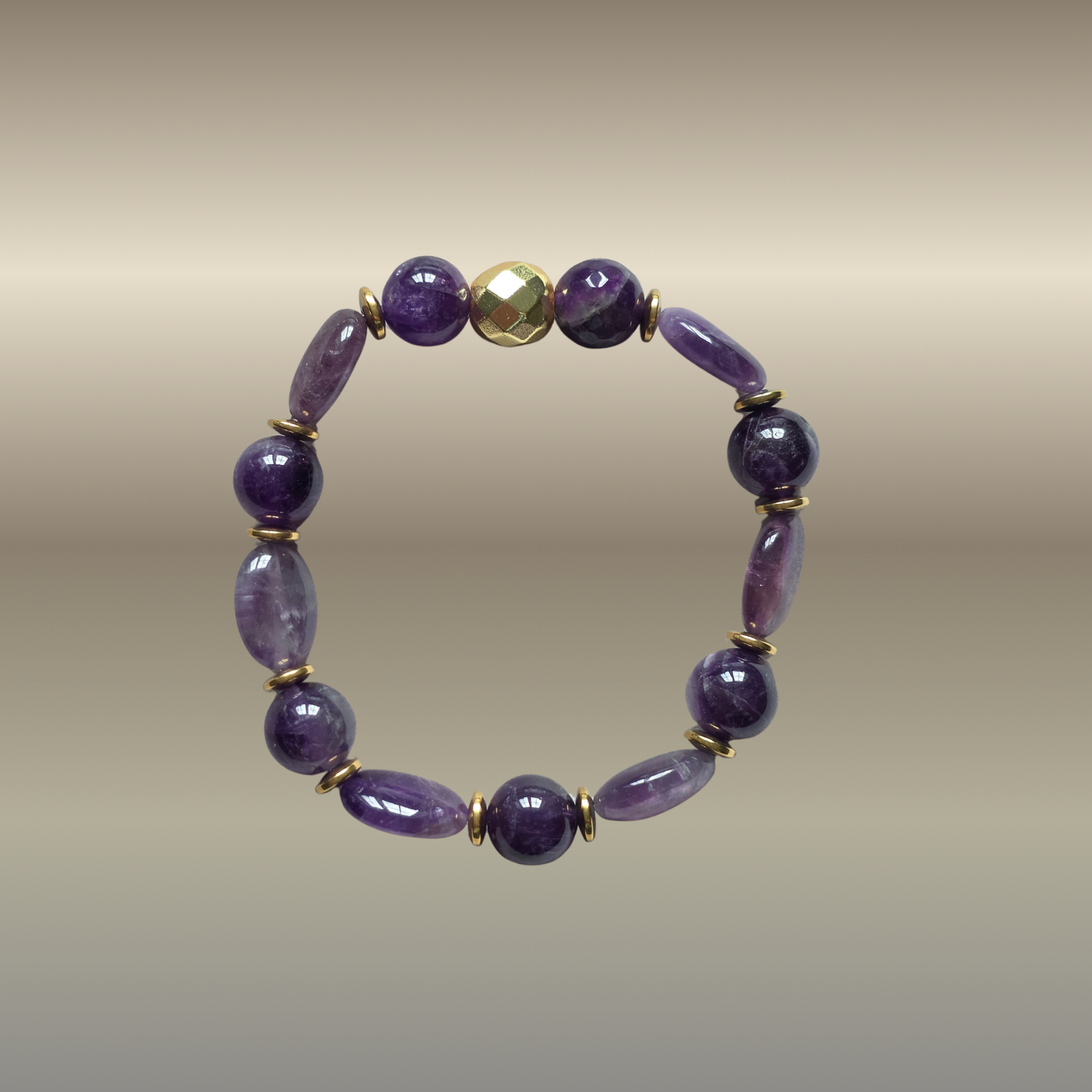 Ametistas, hematitas | Vidinės ramybės, aiškumo ir apsaugos apyrankė