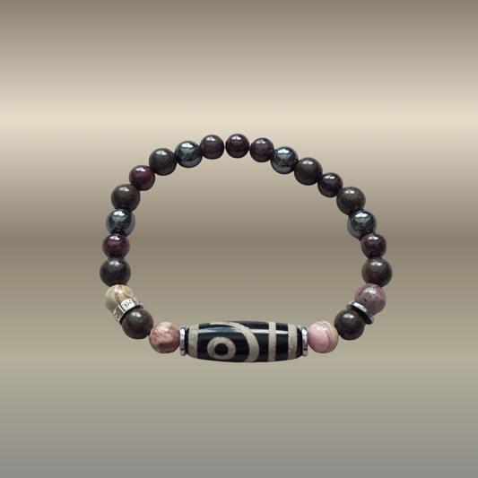 Santykių, vidinio balanso ir stiprios emocinės energijos aktyvatorius su 2 akių Dzi