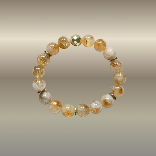 Citrino ir hematito apyrankė – pinigų srautui, pasitikėjimui ir stabilumui