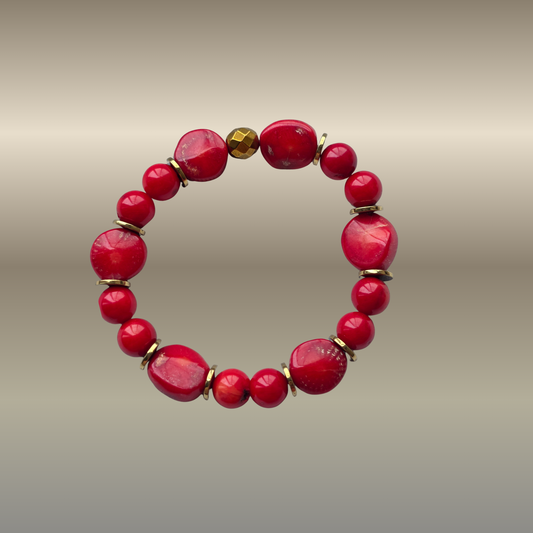 Skorpiono gyvybinės galios ir apsaugos apyrankė su raudonais koralais 2