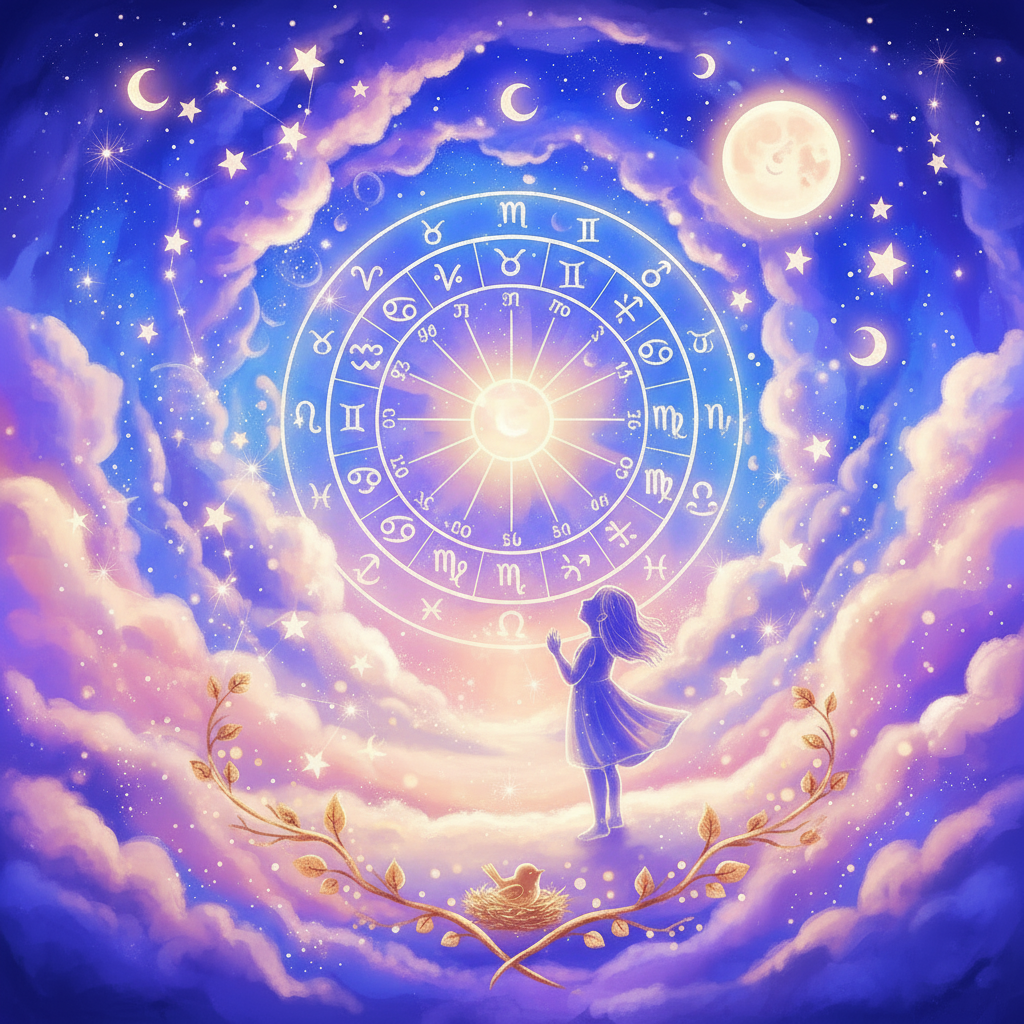 Vaikų astrologijos nuotrauka - tarpinis variantas